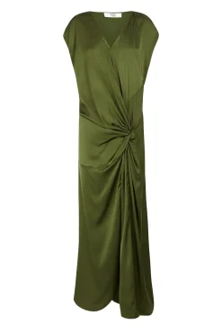 Amelia. Vestido midi drapeado
