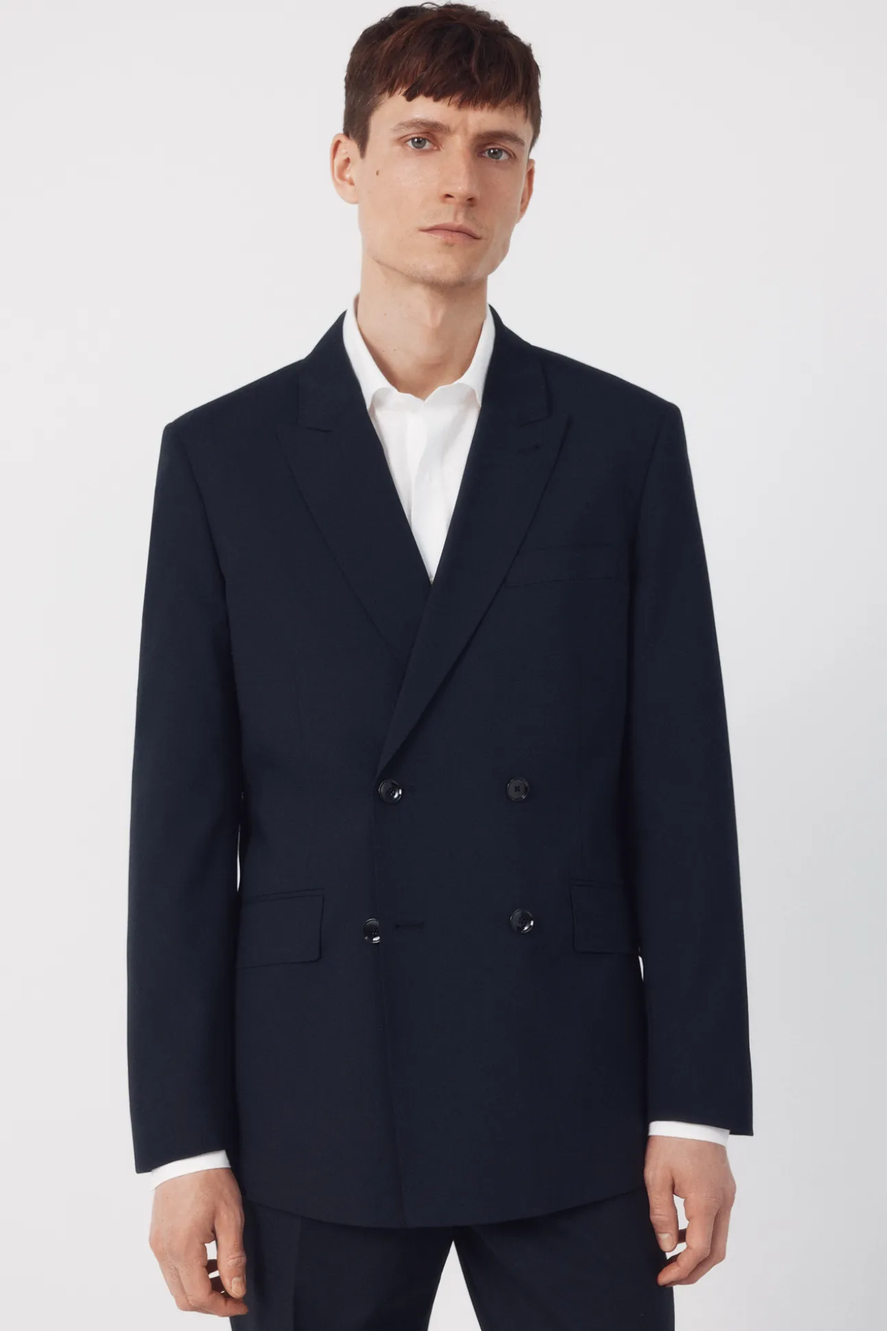 Americana traje cruzada dynamic estructura azul