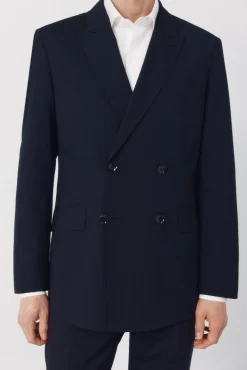 Americana traje cruzada dynamic estructura azul