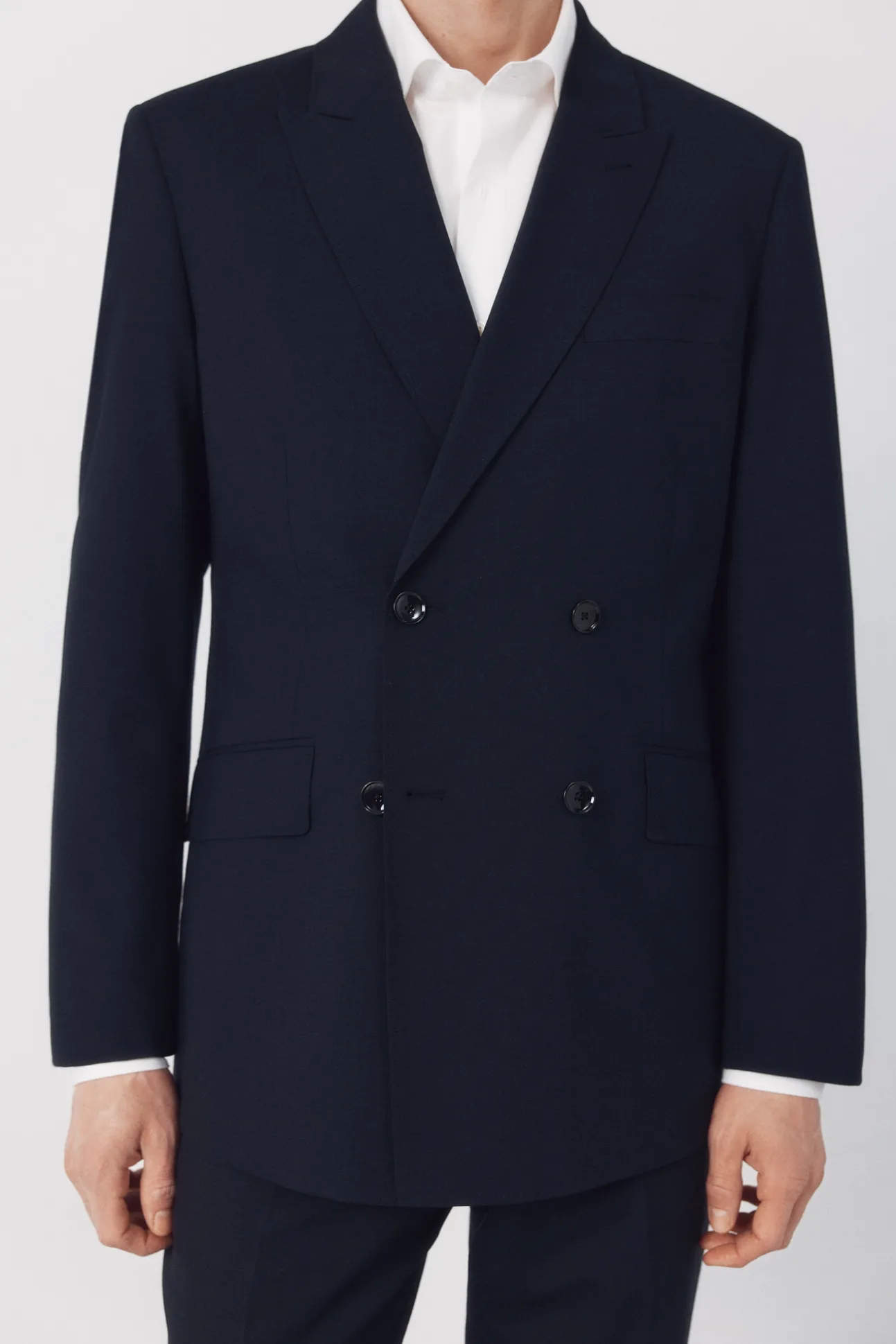 Americana traje cruzada dynamic estructura azul