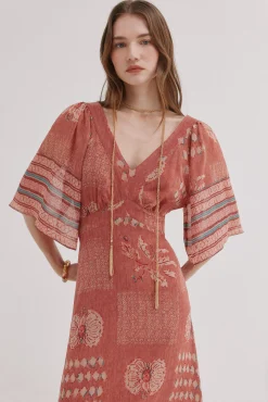 Ana. Vestido midi fluído