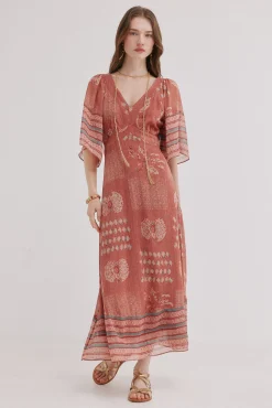 Ana. Vestido midi fluído