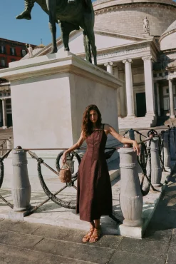 Antonela. Vestido midi lino
