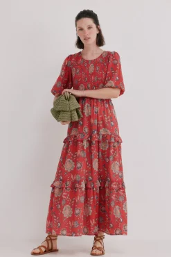 Asha. Vestido midi fluído