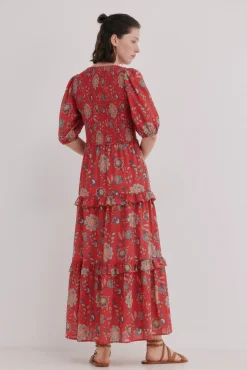 Asha. Vestido midi fluído