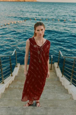 Atenea. Vestido largo asimétrico