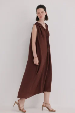 Aura. Vestido midi fluído