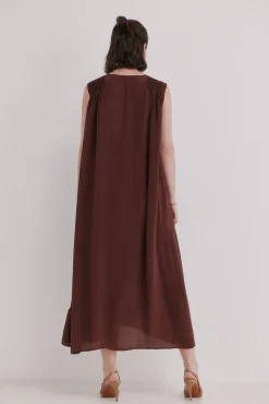 Aura. Vestido midi fluído