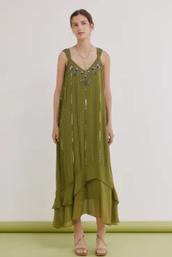 Aurore.Vestido abalorios