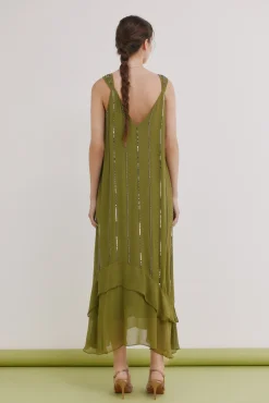 Aurore.Vestido abalorios