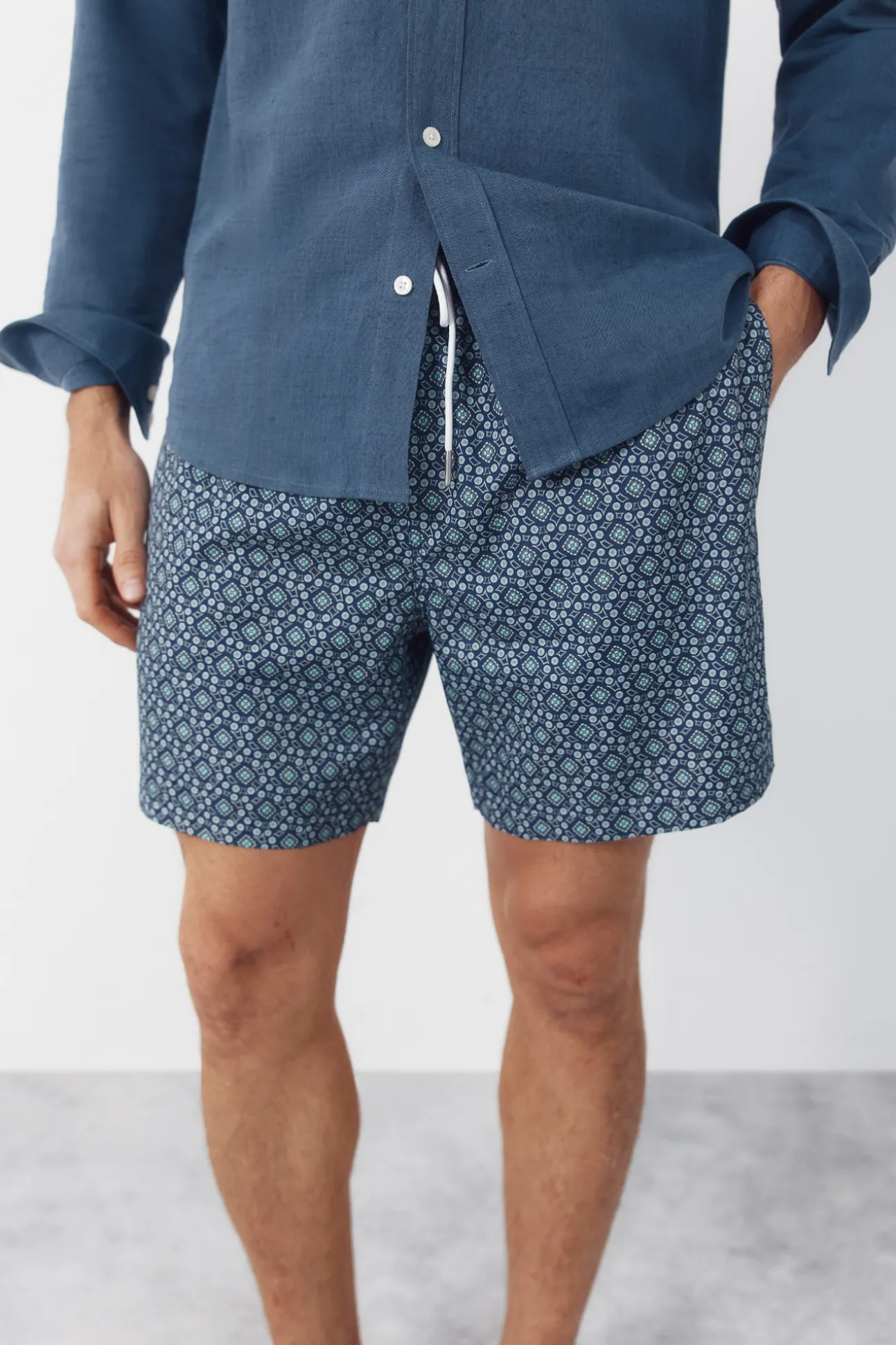 Bañador estampado geométrico