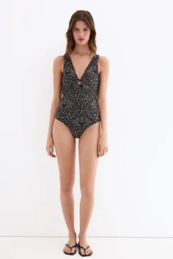 Bañador estampado tropical