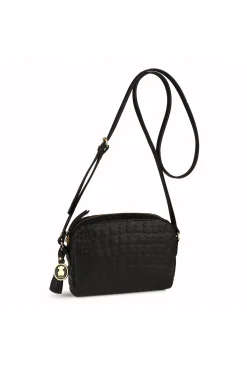 Bandolera de piel negra Sherton