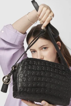 Bandolera de piel negra Sherton