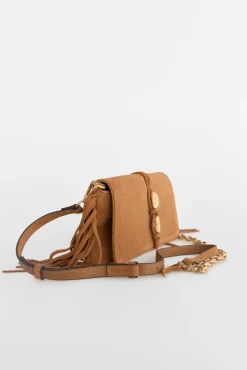 Bandolera piel flecos