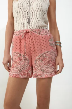 Bermuda fluida estampada
