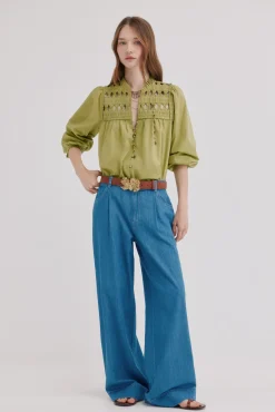 Bibiana. Jeans pernera ancha