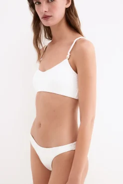 Bikini tejido de jacquard y abalorios