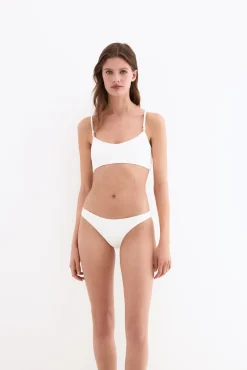 Bikini tejido de jacquard y abalorios
