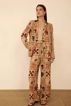 Blazer fluido estampado