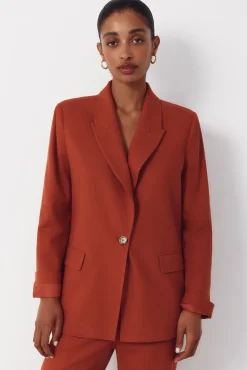 Blazer tejido con lino