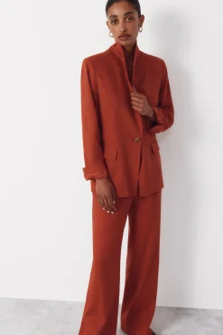 Blazer tejido con lino