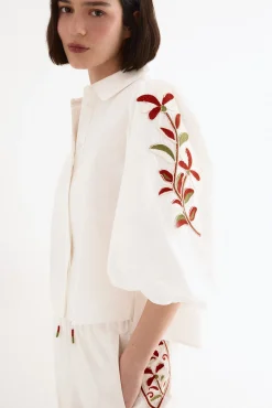 Blusa bordado floral