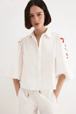 Blusa bordado floral