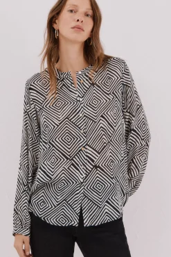 Blusa cuello redondo