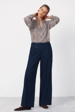Blusa cuello redondo
