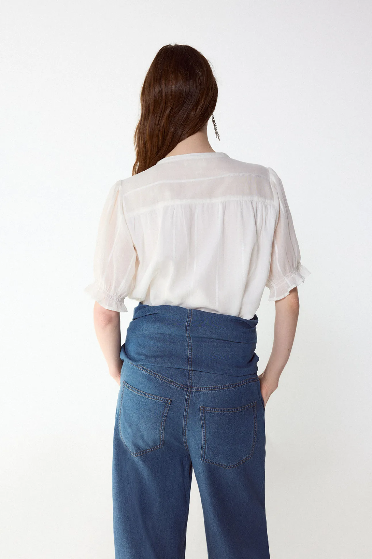 Blusa dobby fluido