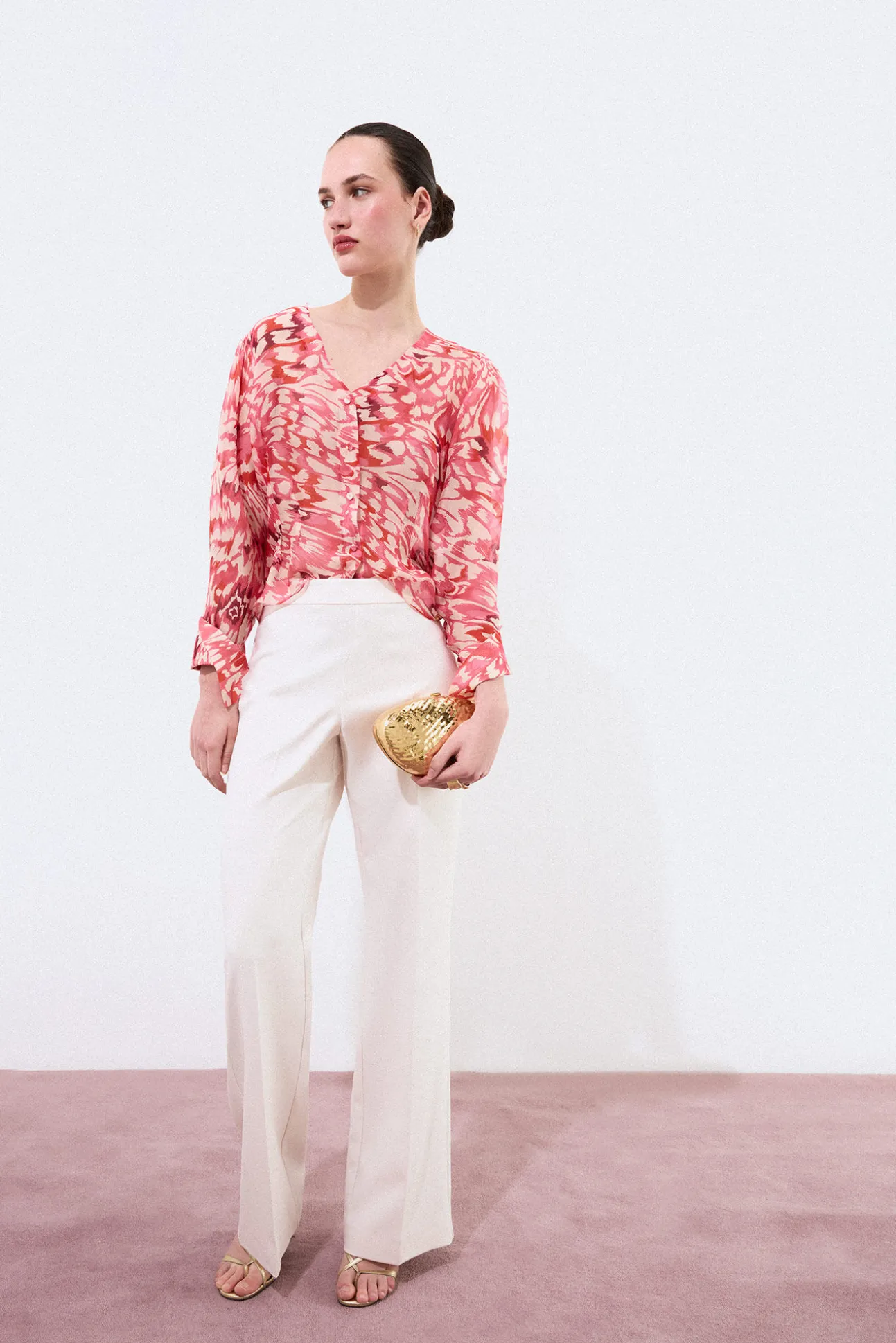 Blusa estampada seda