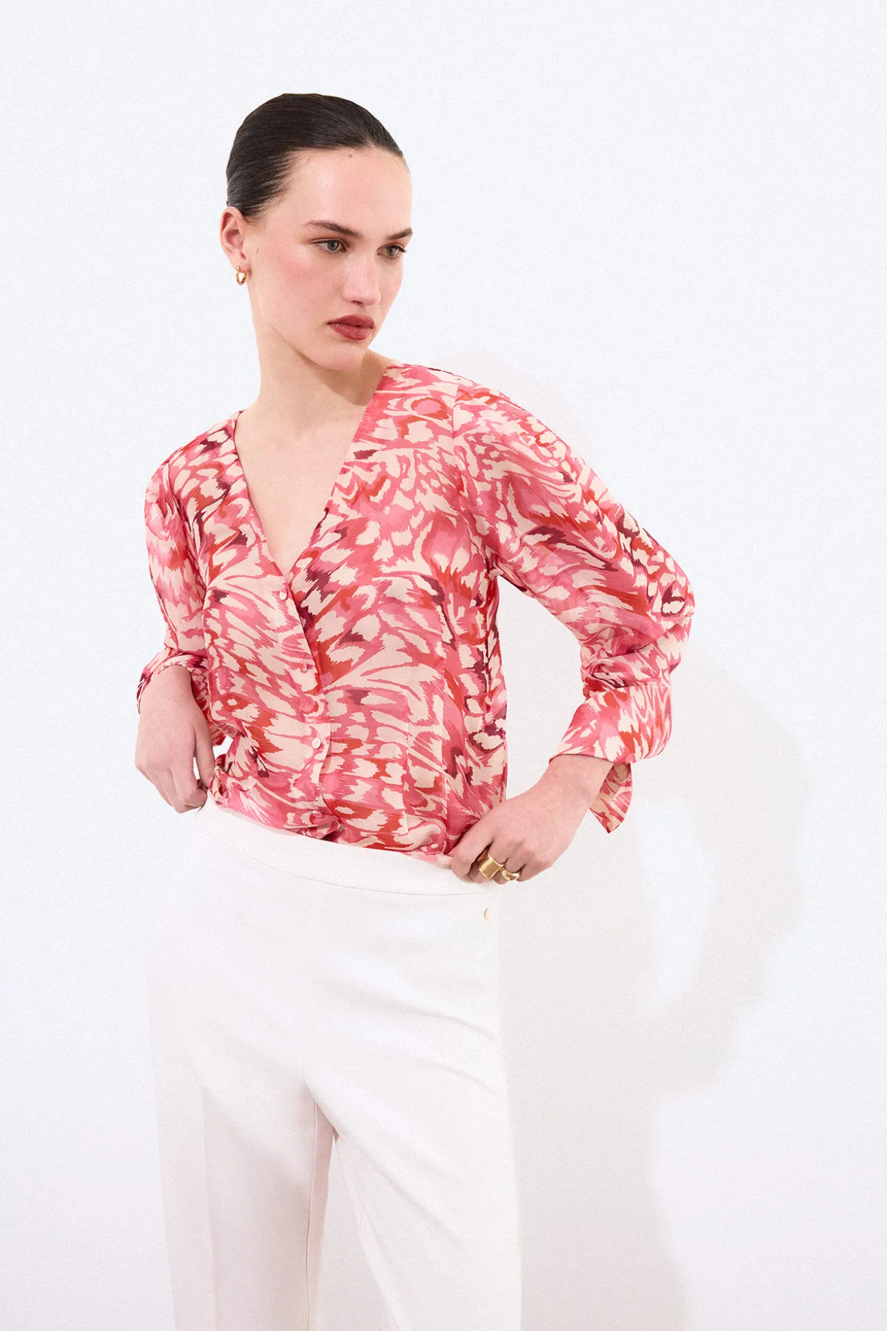 Blusa estampada seda