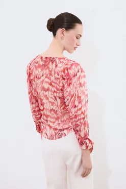 Blusa estampada seda