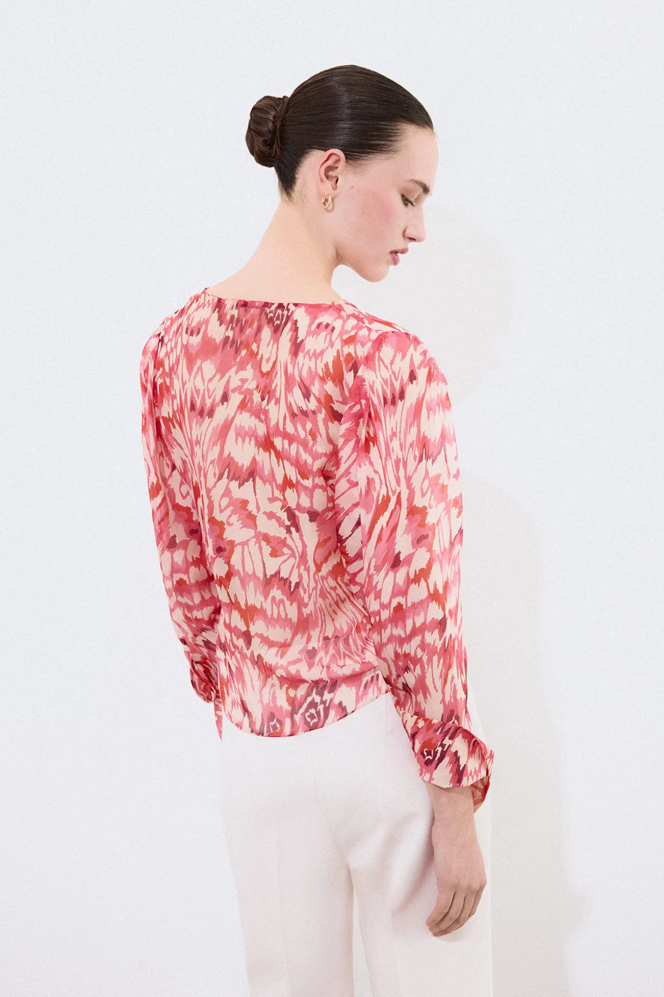 Blusa estampada seda