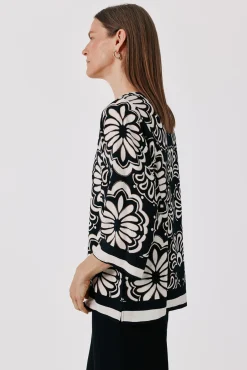 Blusa estampada túnica amplia