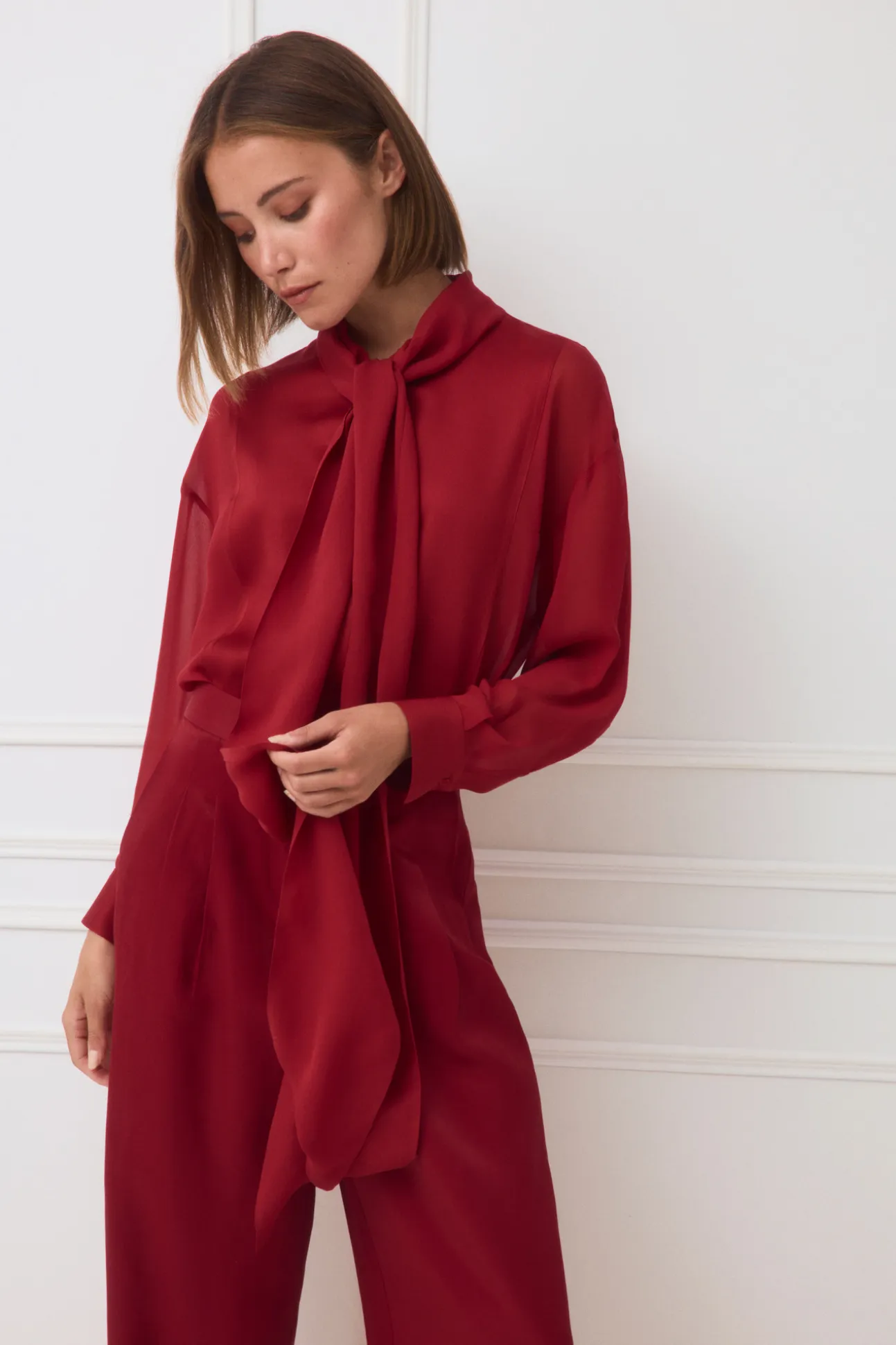 Blusa lazo combinada