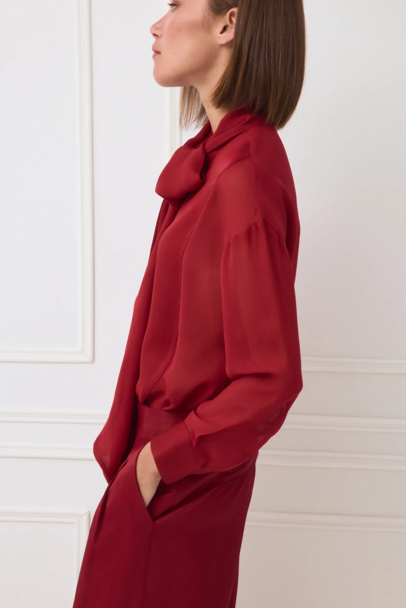 Blusa lazo combinada