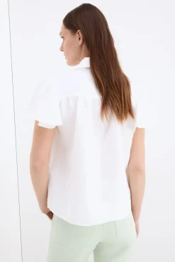 Blusa lino manga corta