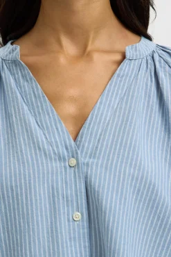 Blusa manga 3/4 lino
