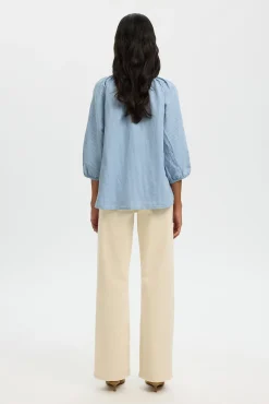 Blusa manga 3/4 lino