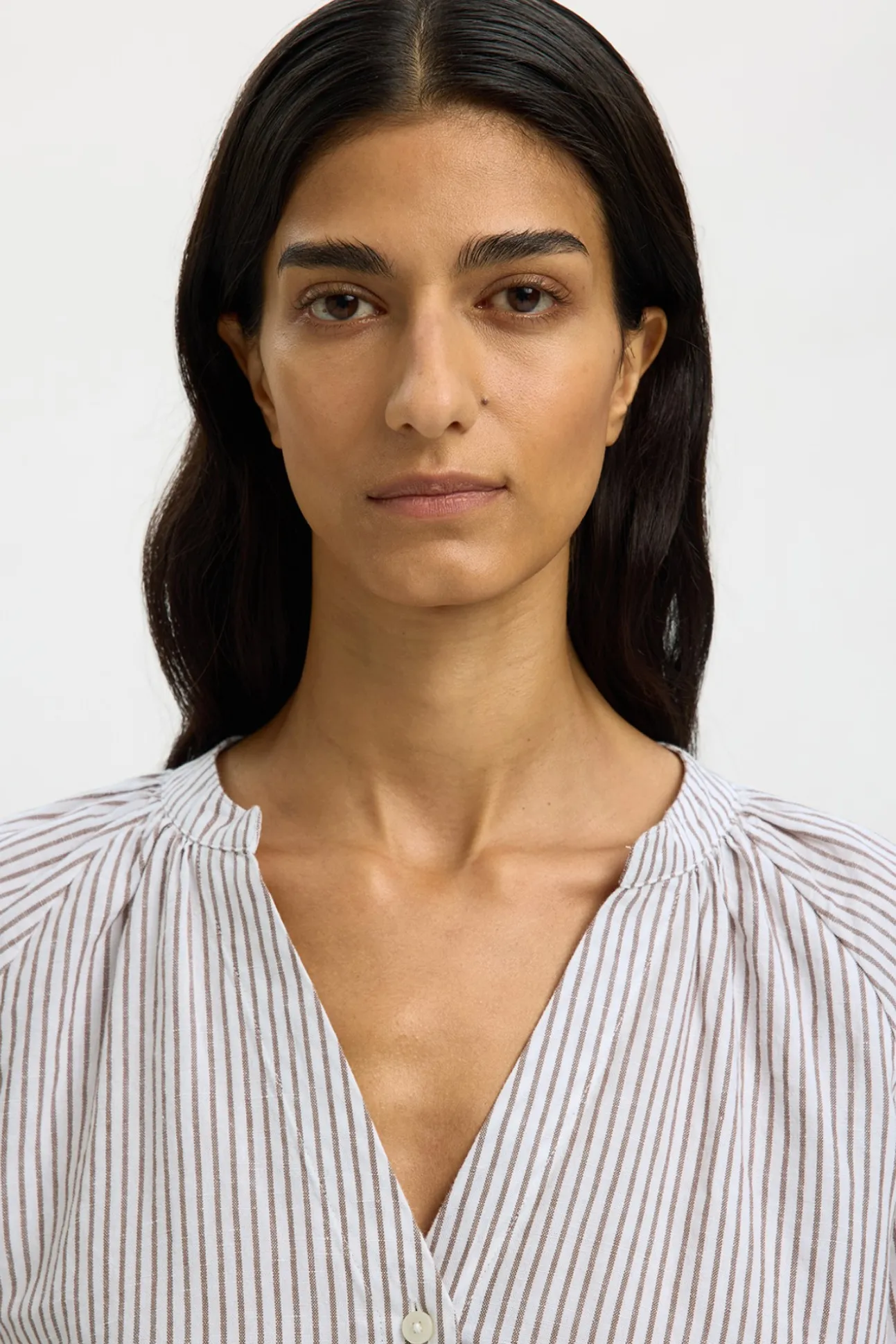 Blusa manga 3/4 lino
