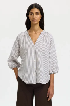 Blusa manga 3/4 lino