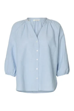 Blusa manga 3/4 lino