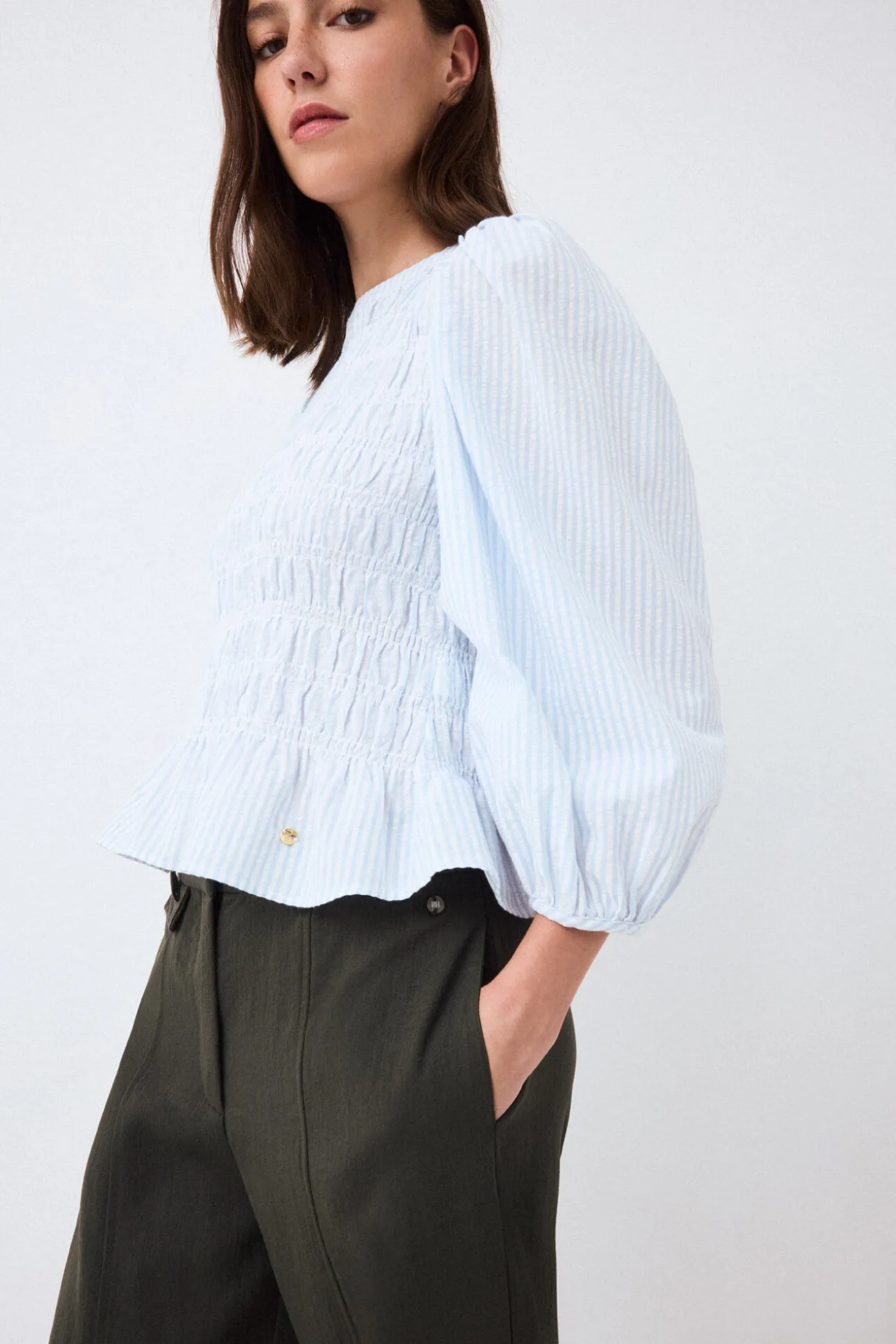 Blusa rayas engomada