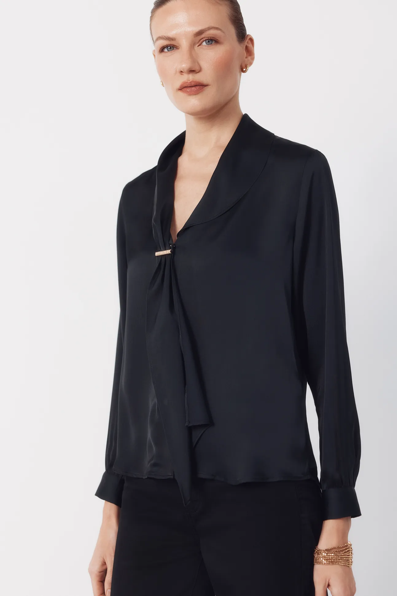 Blusa satinada lazada