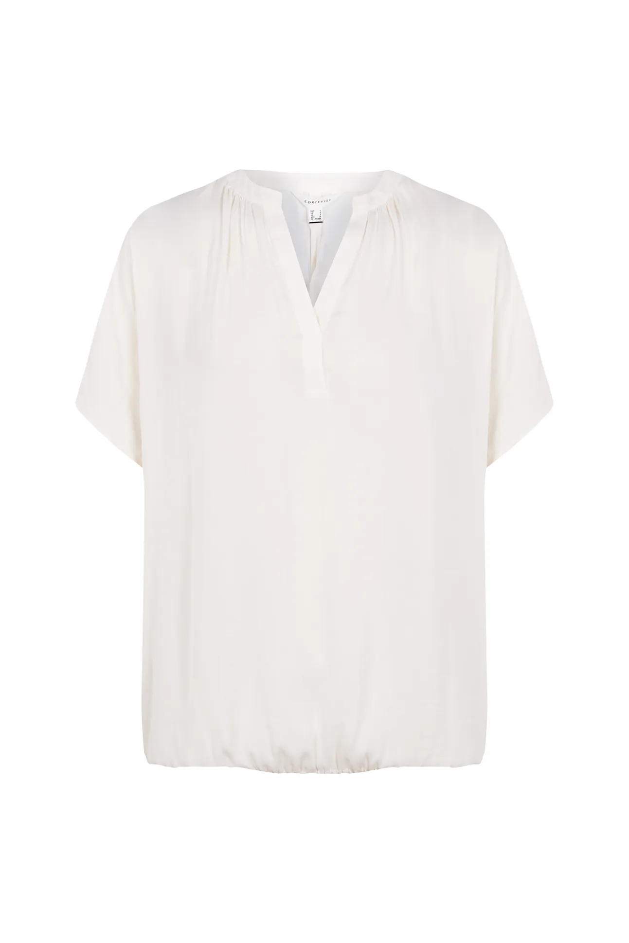 Blusa satinada manga corta