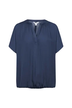 Blusa satinada manga corta