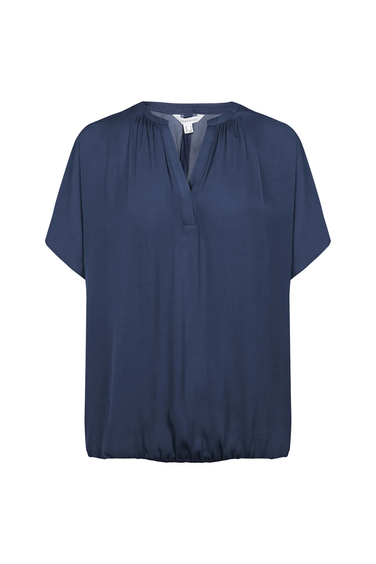 Blusa satinada manga corta