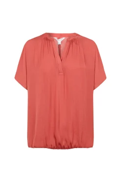 Blusa satinada manga corta